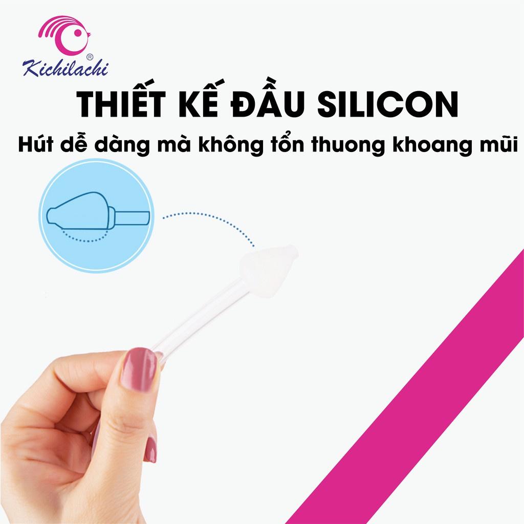 Hút Mũi Silicone Kèm Dụng Cụ Gắp Gỉ Mũi, Cọ Vệ Sinh - Kichilachi