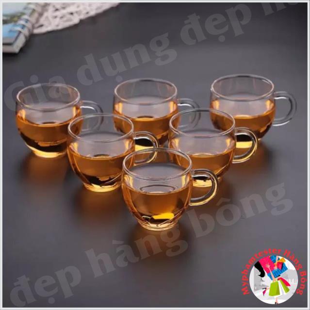 Set 6 chén đĩa thuỷ tinh