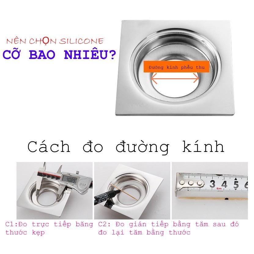 Bộ Ngăn mùi thoát sàn, ngăn trào ngược nhà tắm, côn trùng xâm nhập bằng Silicone cao cấp 88146 shop cr7