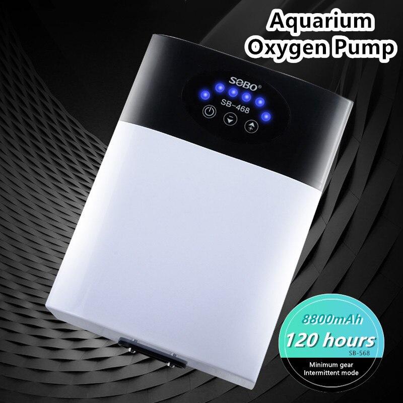 Máy Sủi Oxy Tích Điện Sobo 2 Vòi SB-468 - Máy Sủi Oxi Phòng Cúp Điện