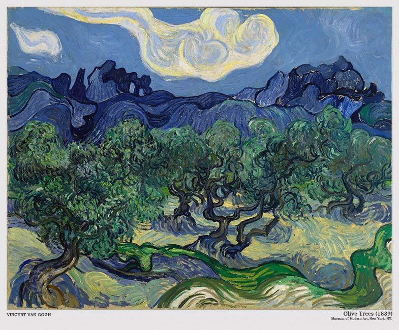 Tranh canvas - Olive Trees (1889) - Vincent van Gogh - DH008