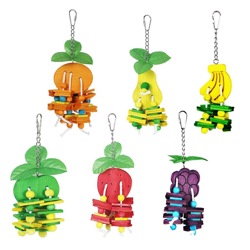 Wooden Chew Toys Non- Cage Hanging Toys For Birds