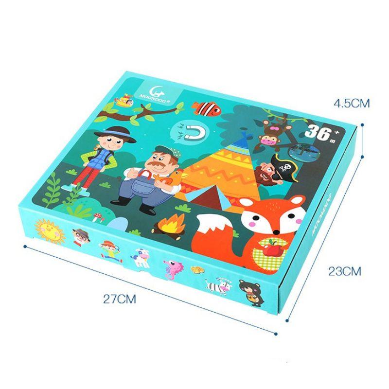 Bảng nam châm 2 mặt - bé học vẽ, học ghép hình.