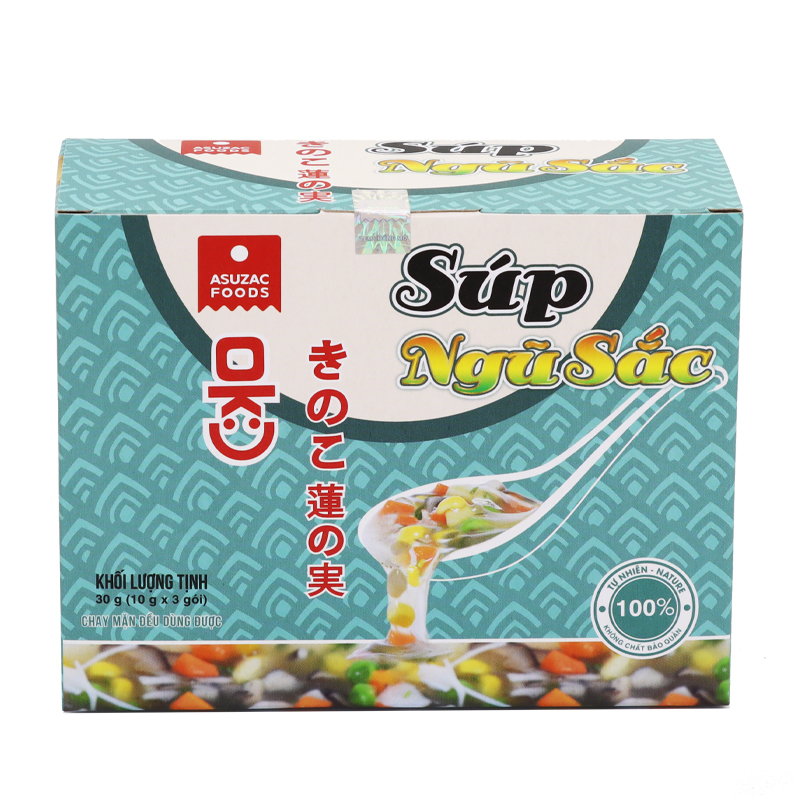 Thùng 6 hộp Súp ngũ sắc Asuzac (30g x 6 hộp)