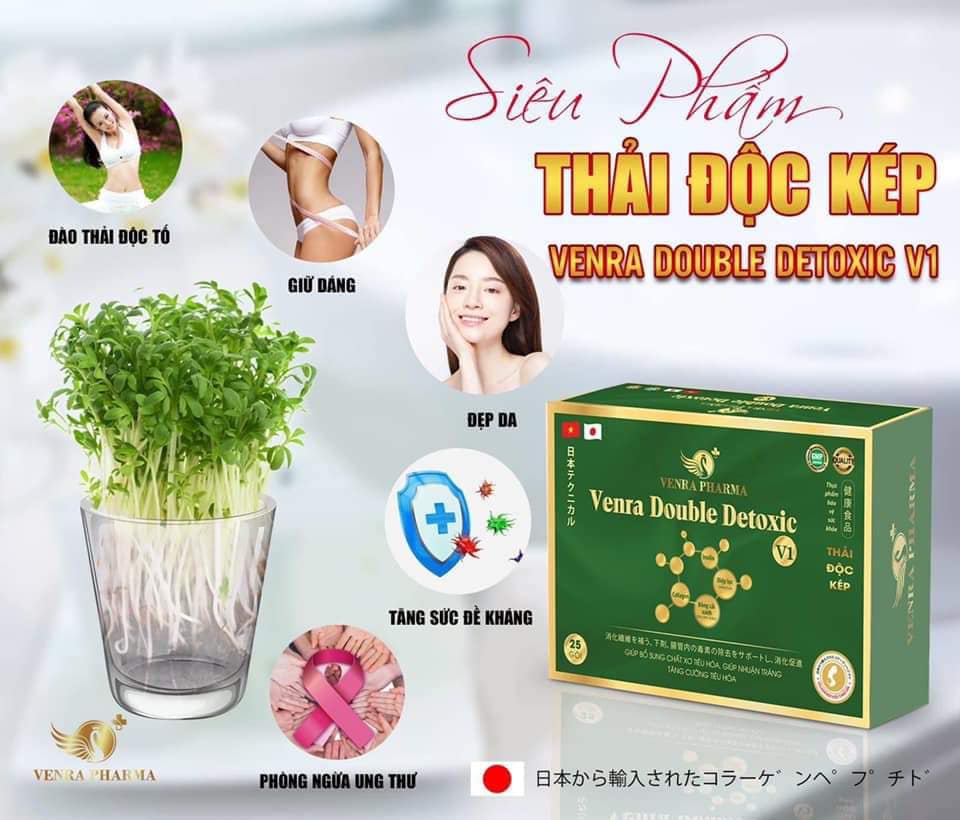 Bột Uống Thải Độc Kép Tăng Sức Đề Kháng Venra Double Detoxic