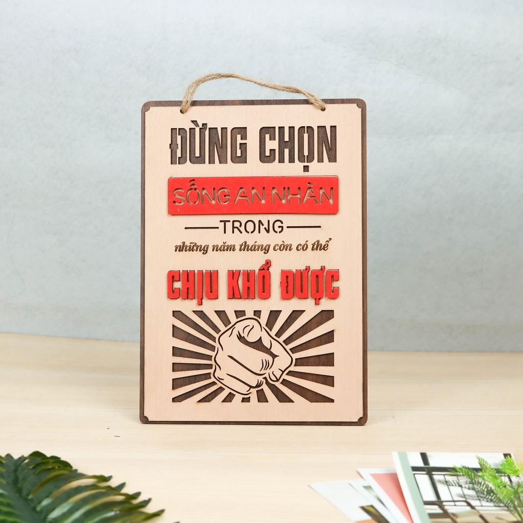 Bảng gỗ decor SLOGAN TRANG TRÍ cửa hiệu văn phòng Kèm quà tặng mỗi đơn hàng