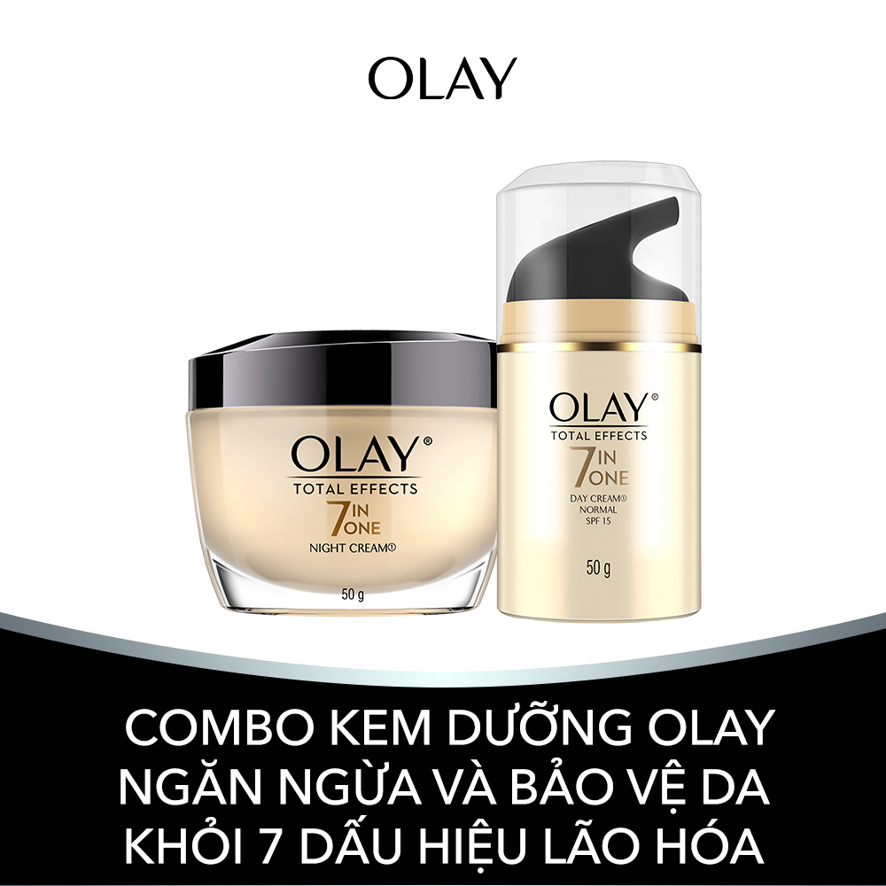 Combo Kem Dưỡng OLAY Total Effects Ngăn Ngừa Và Bảo Vệ Da Khỏi 7 Dấu Hiệu Lão Hóa