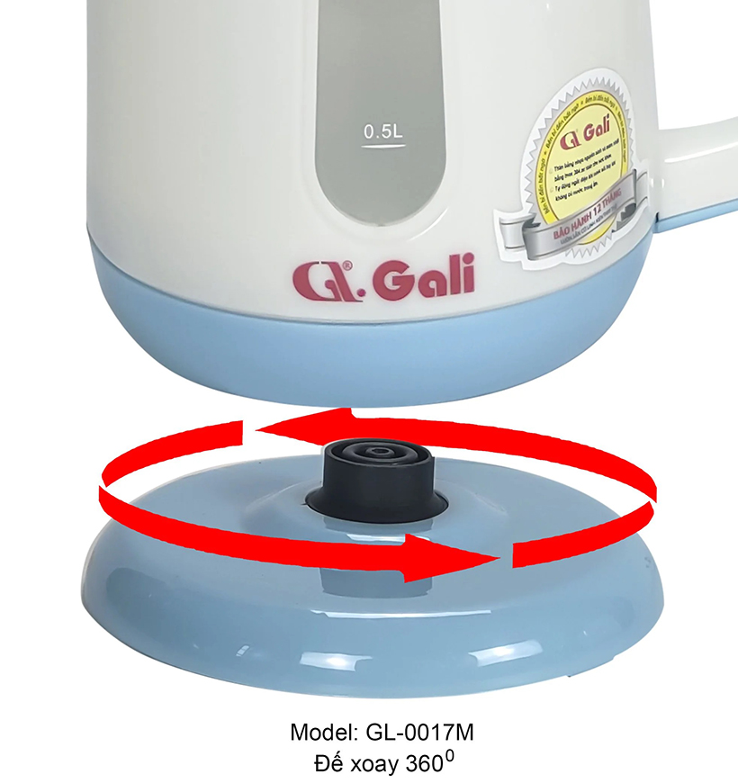 Ấm đun siêu tốc 1.7 lít Gali GL-0017M - Hàng chính hãng