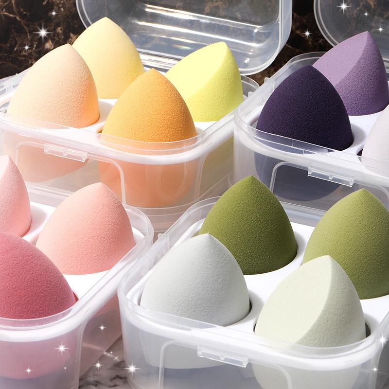 Set 4 Mút Trang Điểm Hình Trứng / Khô / Ướt Mềm Mại