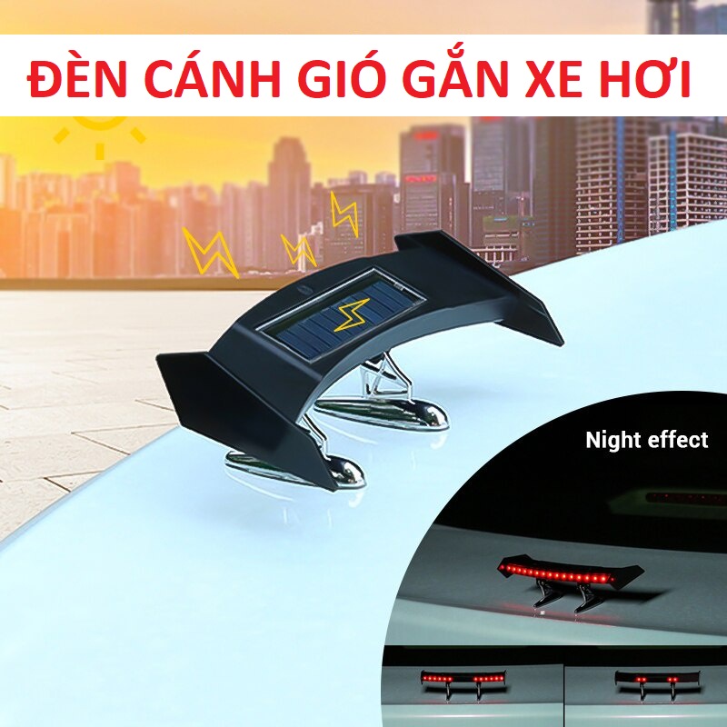 Đèn cánh gió ô tô xe hơi xe máy sạc năng lượng mặt trời led chạy đuổi cảnh báo mẫu mới loại tốt siêu đẹp