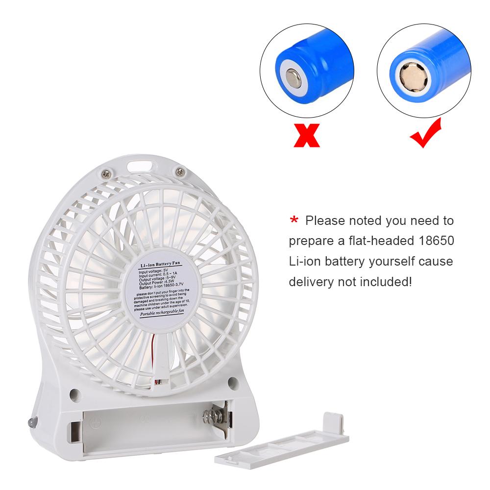 Quạt mini làm mát với 3 chế độ, có đèn LED chiếu sáng