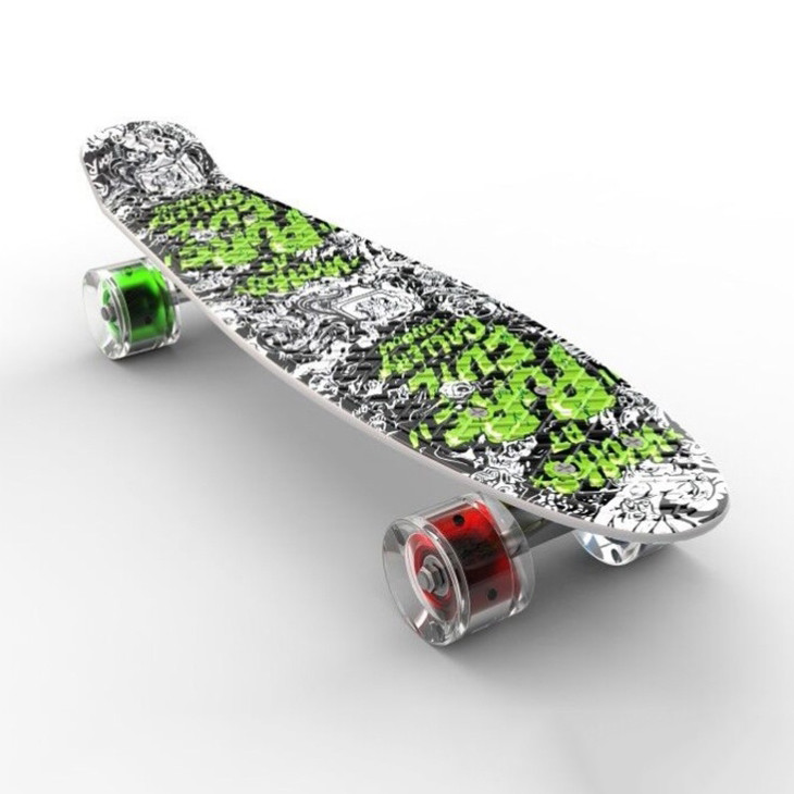 Ván Trượt 3D Skateboard Penny Có 4 Đèn Led