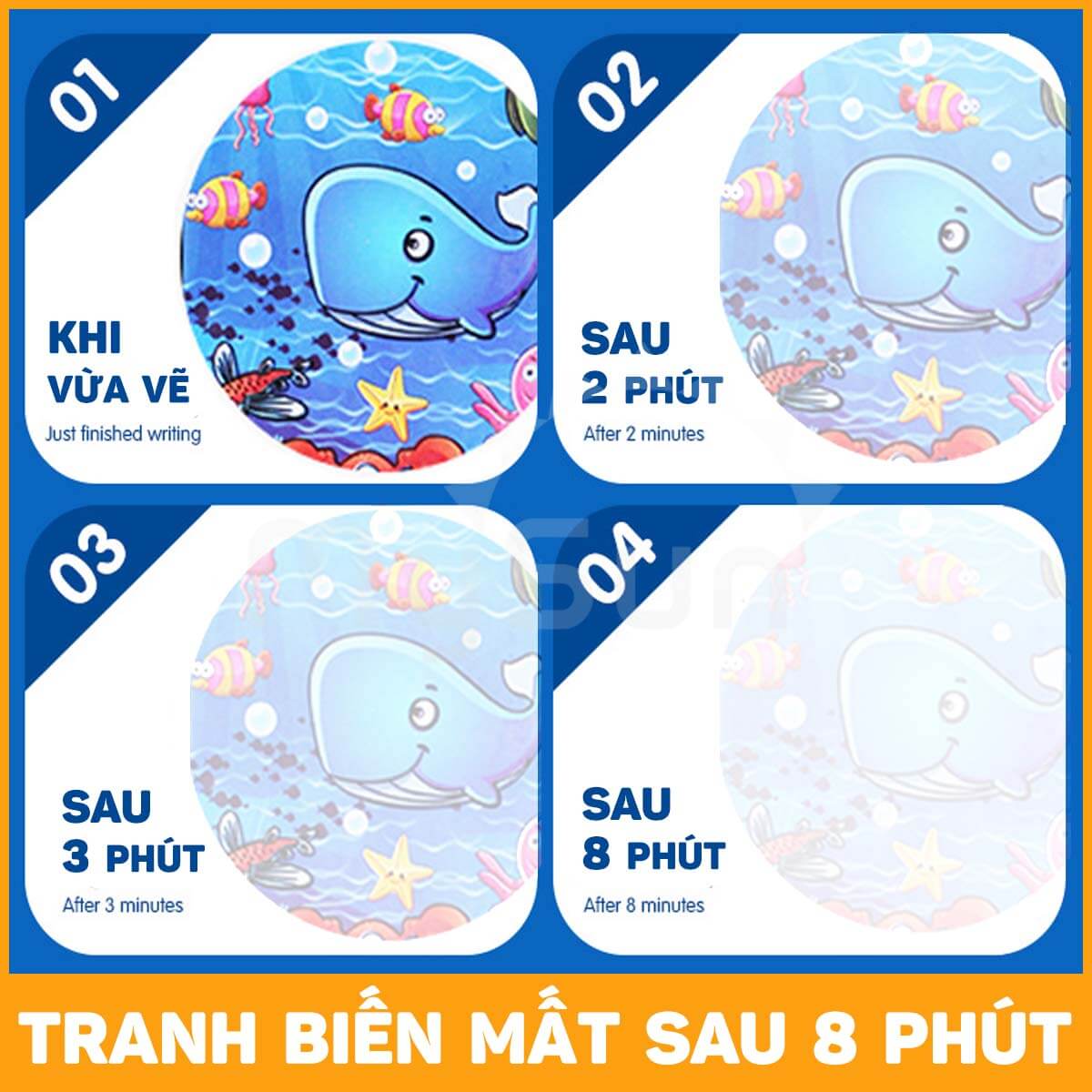 Sách tranh tô màu nước bút ma thuật thần kỳ diệu cho bé 2 3 4 5 tuổ