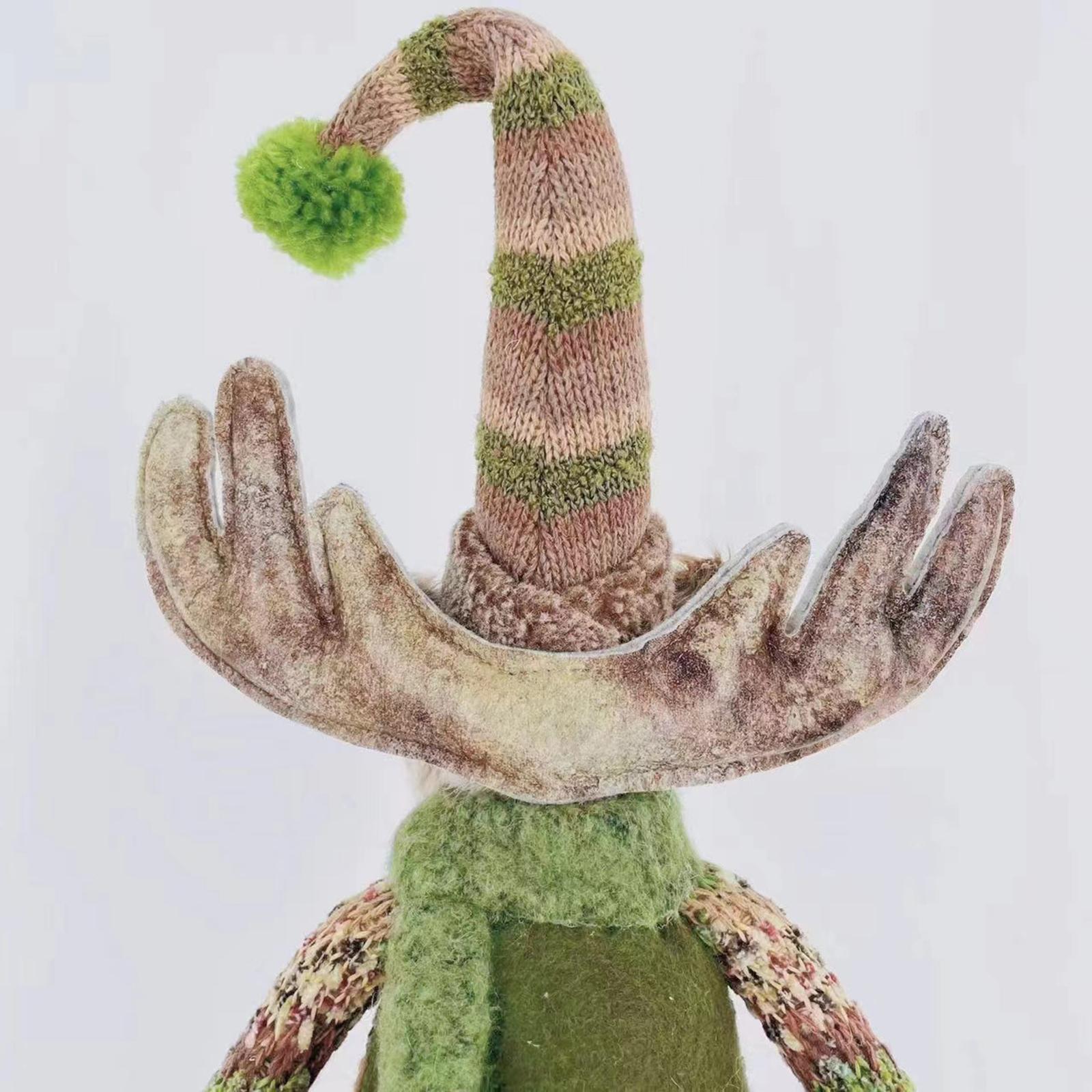 Christmas Reindeer Plush Toy Sculpture Hanging for Table Bedroom Decor