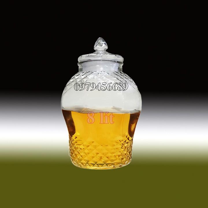 Bình thủy tinh kim cương