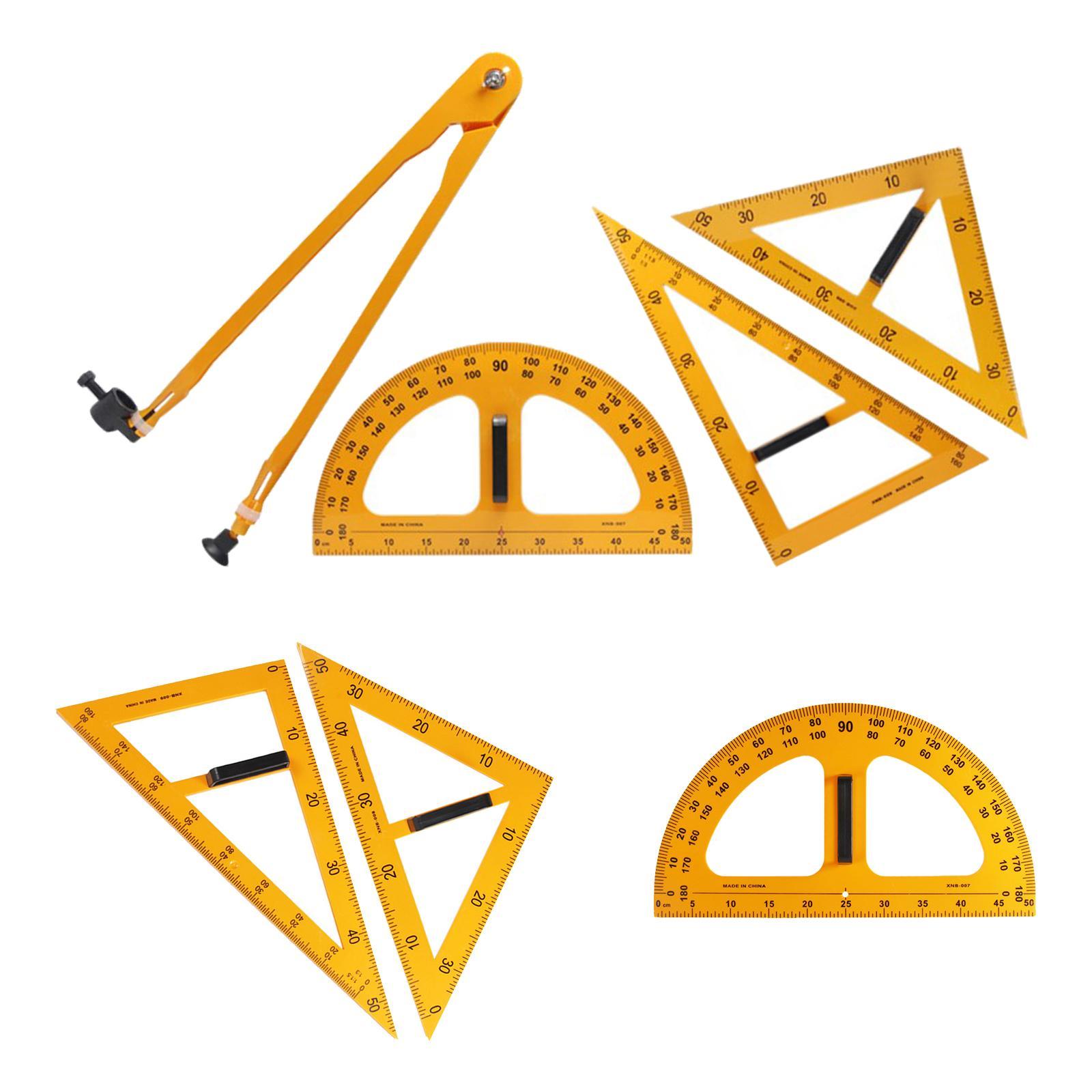 Math Geometry Ruler Large Number for School Classroom 4 Pieces