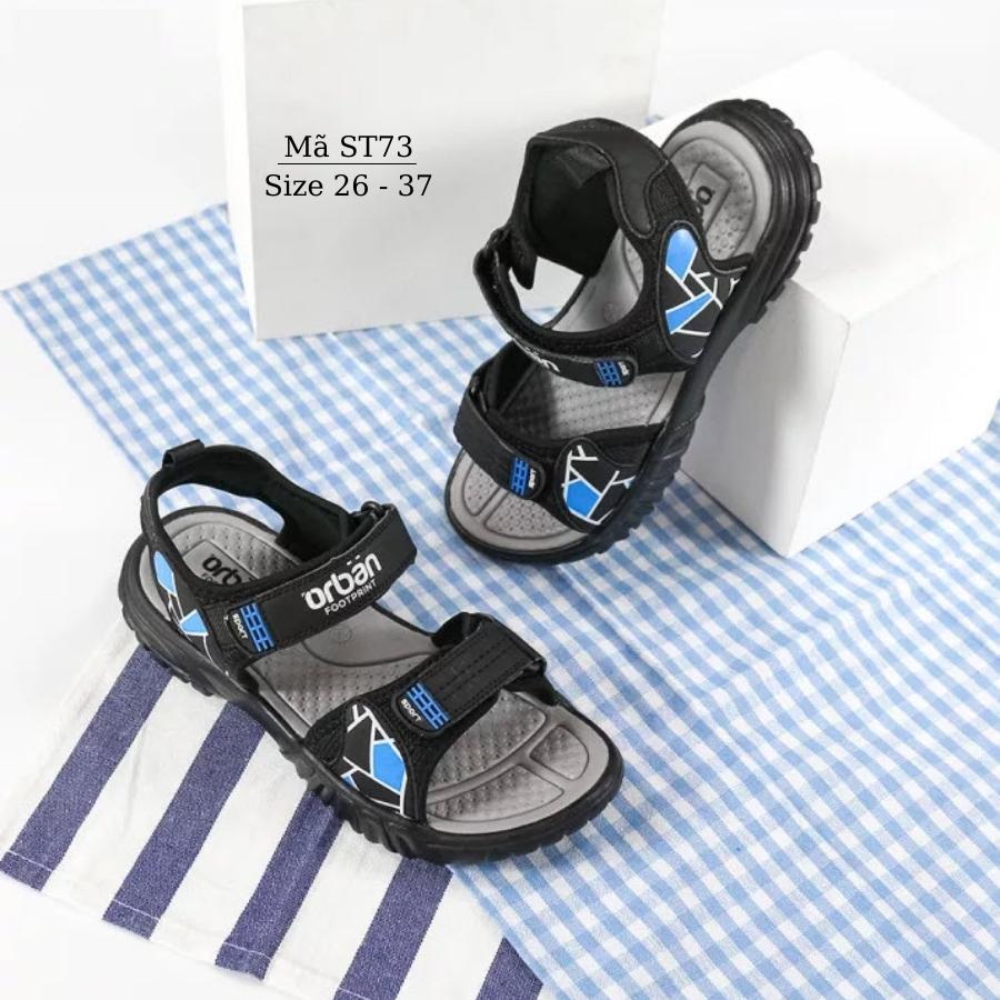 Giày sandal bé trai thể thao Urban FootPrint cao cấp xuất khẩu quai ngang chất êm nhẹ kiểu dán thời trang cho trẻ em nam học sinh 3 - 12 tuổi đi học đi biển chống trơn trượt màu đen xanh khỏe khoắn và năng động NHÍM SHOP ST73