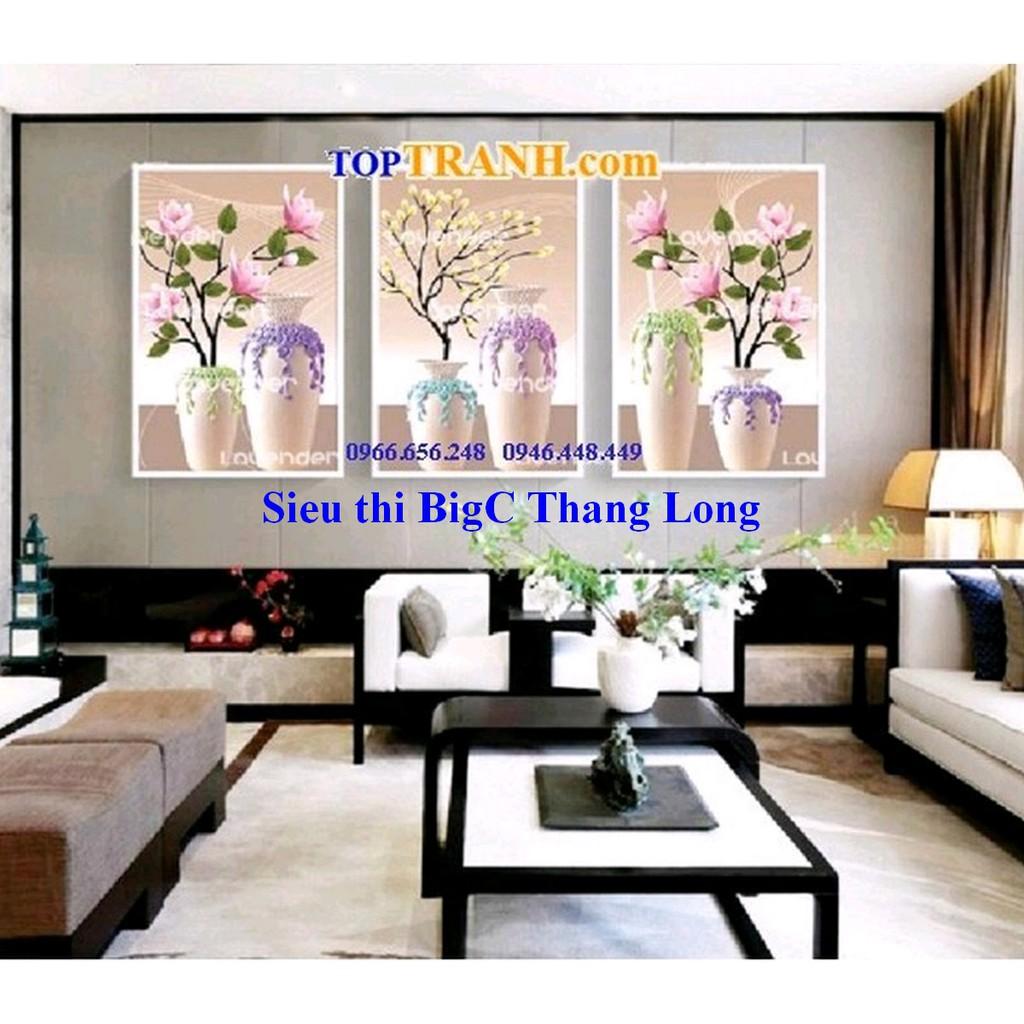 Tranh thêu chữ thập hoa ngọc lan hồng LV3209