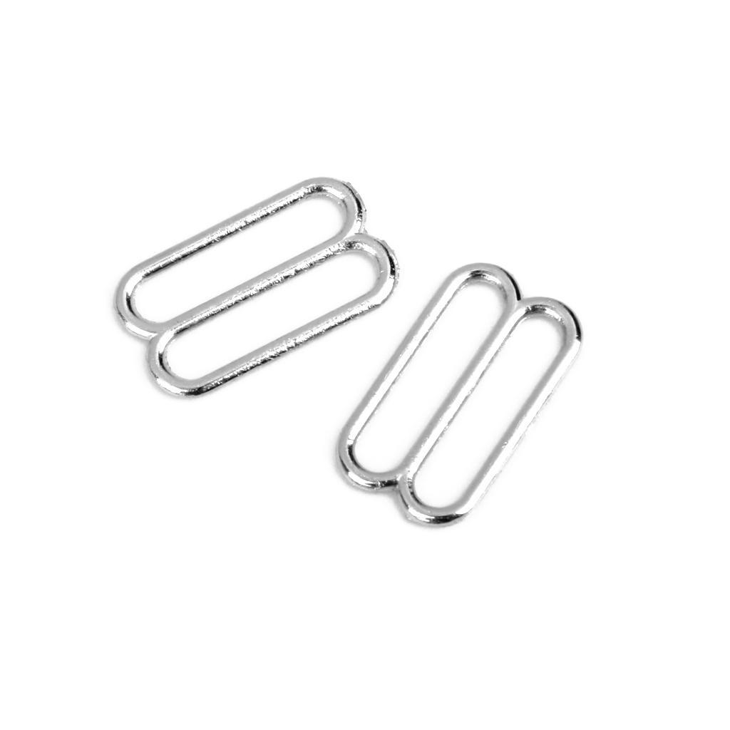 200 Pieces Silver Metal Bra Strap Adjuster Slider/O Ring Lingerie Sewing Crafts