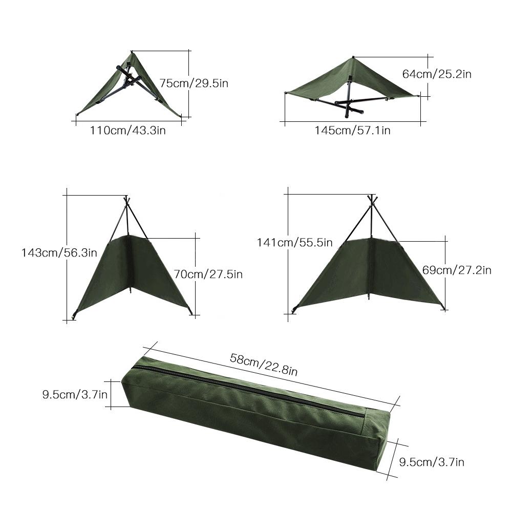 Outdoor Folding Canvas Windscreen Campfire Windshield for Camping Cooking Picnic
