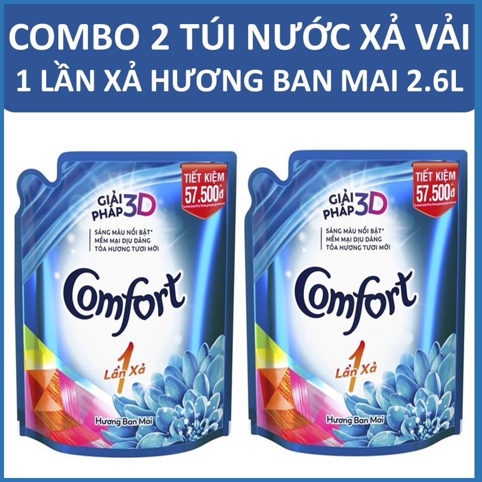 COMBO 2 túi Nước xả vải Comfort 1LX Ban mai 2.6LX2