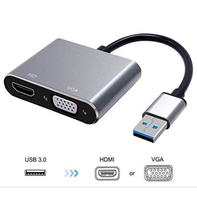 Cáp chuyển USB 3.0 ra HDMI và VGA - JL