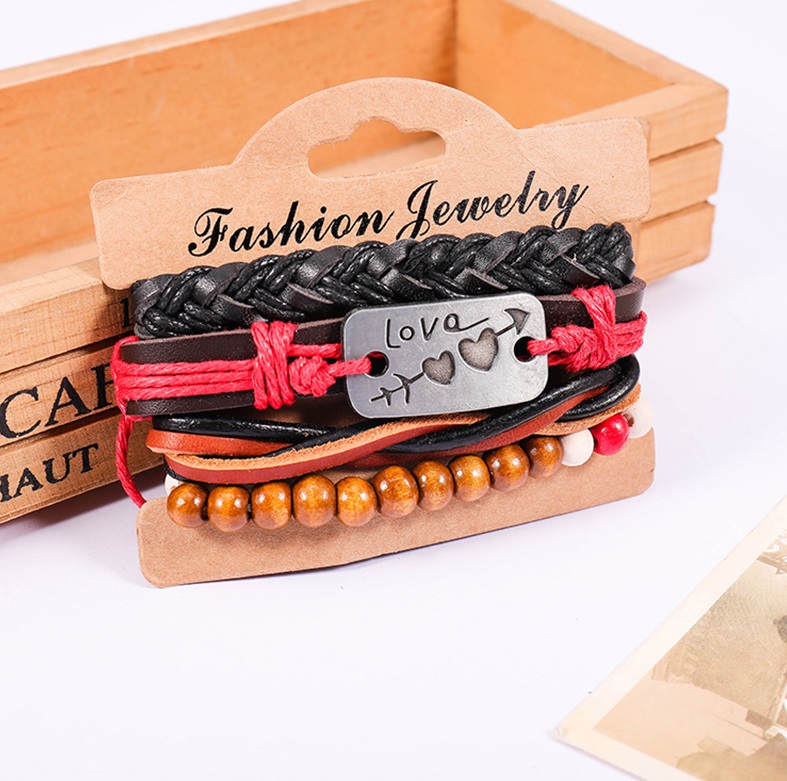 Set Vòng tay Handmade Nam cá tính, Phong cách mạnh mẽ, trẻ trung, Thiết kế Euro Vintage, rất hợp với đồ Jean