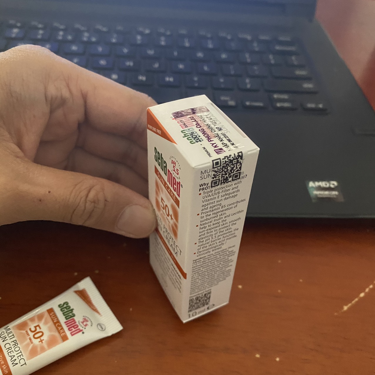 Kem chống nắng vật lý da nhạy cảm Sebamed Sun Care Multi Protect Sun Cream SPF 50+ 10ml