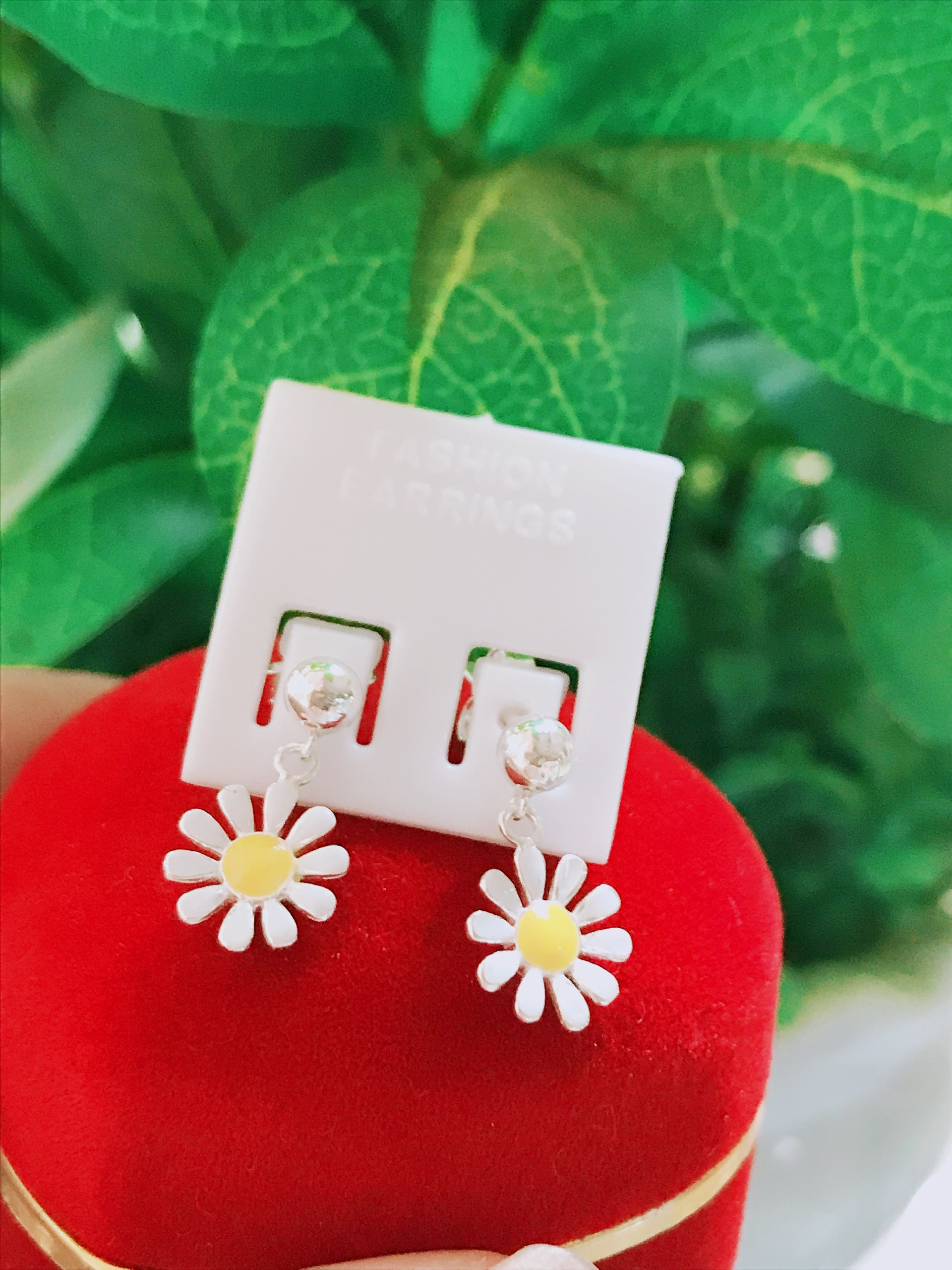 Bông Tai Bạc Nữ Hoa Cúc Chui Gài - Hoa Tai Chuẩn Bạc S925 - Khuyên Tai Bạc S925