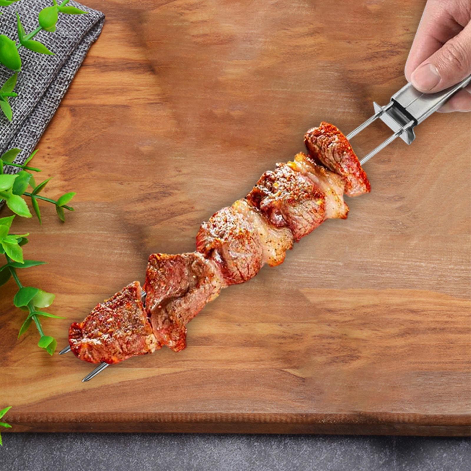 Barbecue Skewers Grilling Accessories Double Pronged for Buffet Vegetable