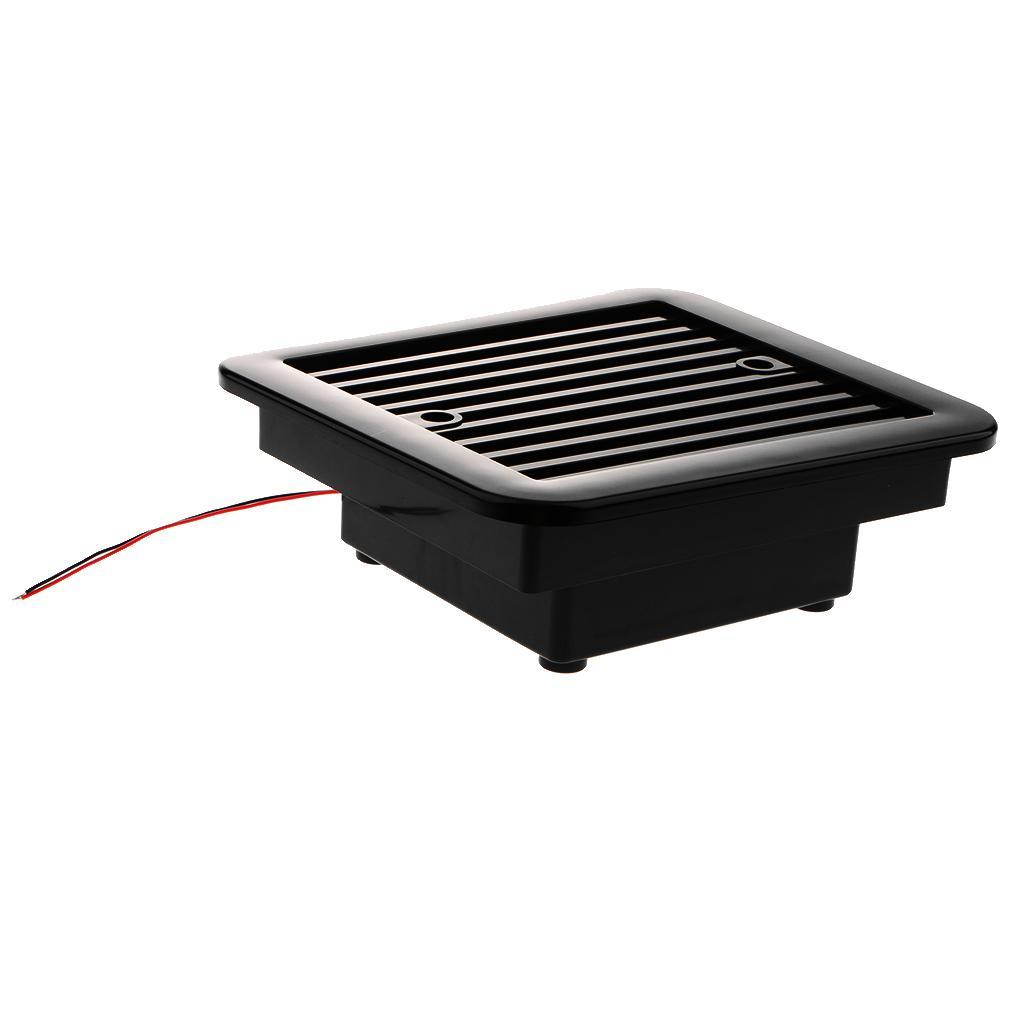 RV Motorhome Side Air Vent Ventilation Cooling Exhaust Fan 12V Black