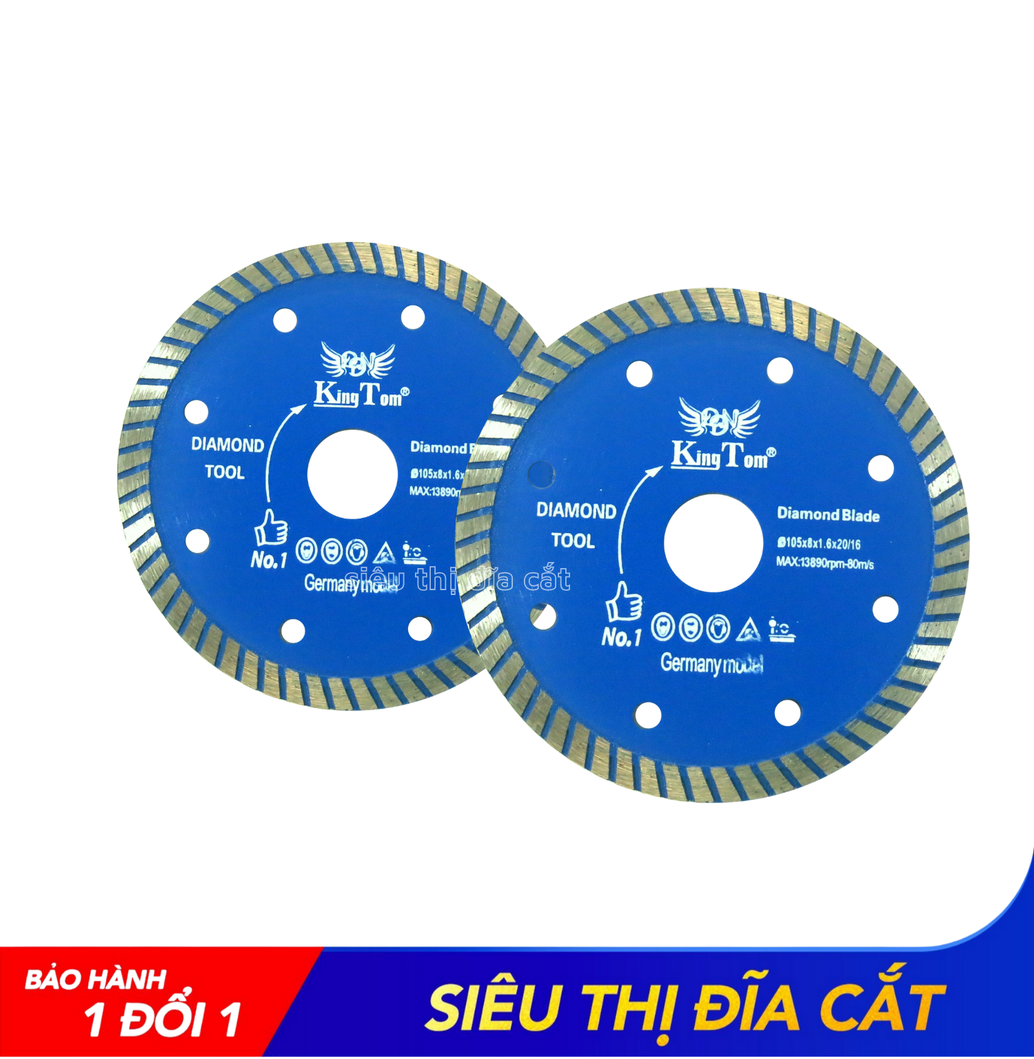 Lưỡi Cắt Đa Năng 105mm KingTom (100 Me Mỏng) - Lực Công Phá Mạnh, Cắt Ngọt, Êm Tay