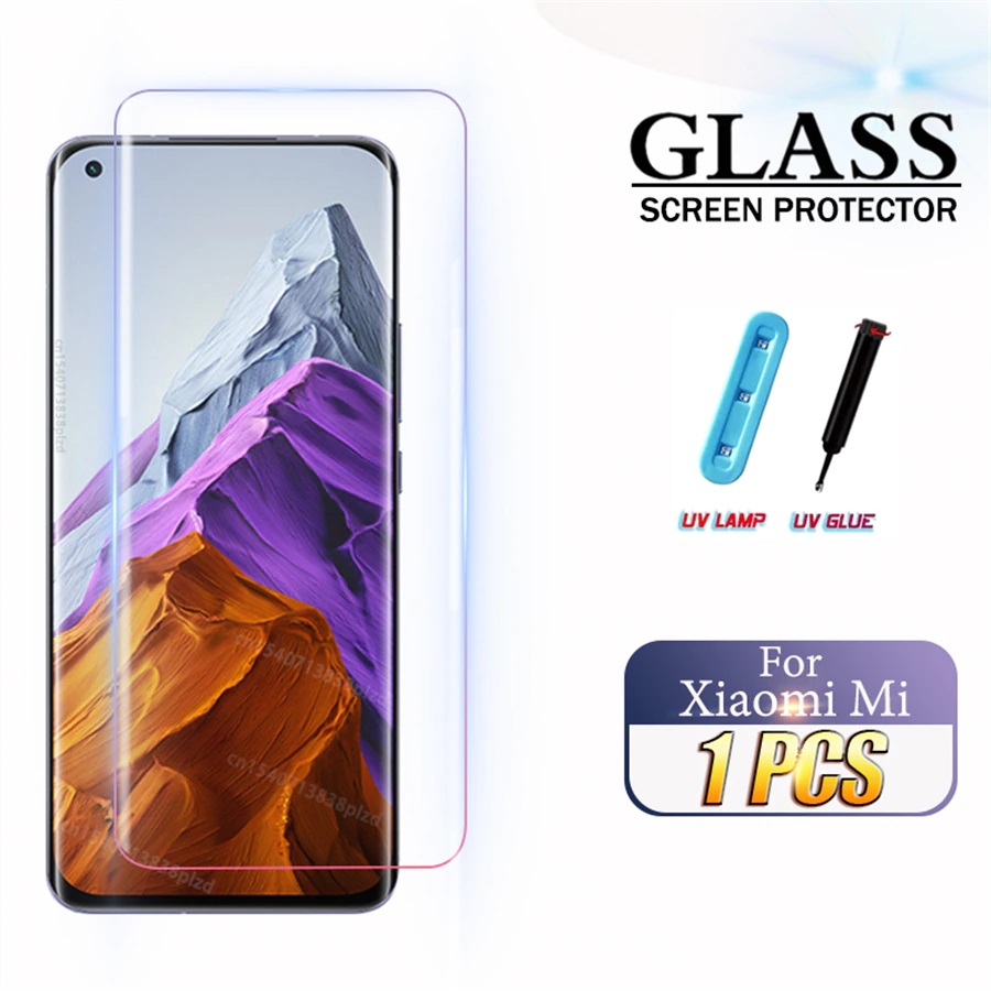 Tấm kính cường lực dành cho Xiaomi Mi 11 Ultra trong suốt full keo UV chính hãng Glass - Hàng chính hãng