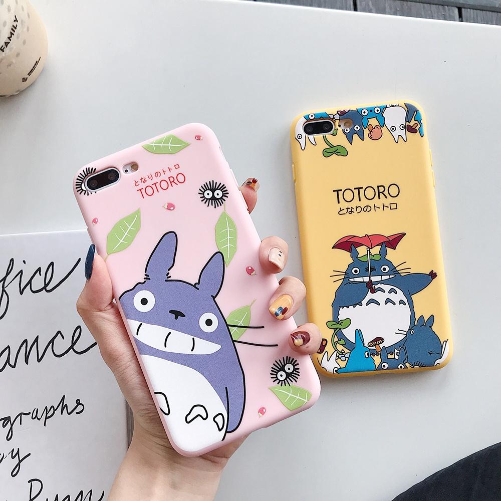 Case IPhone 11 7plus 8plus 12Pro Max X Xs Max XR 12 12pro 6 6s 6plus 6Splus Fashion Totoro Phone Case Cartoon AirBag Anti-knock Transparent Soft Phone Case