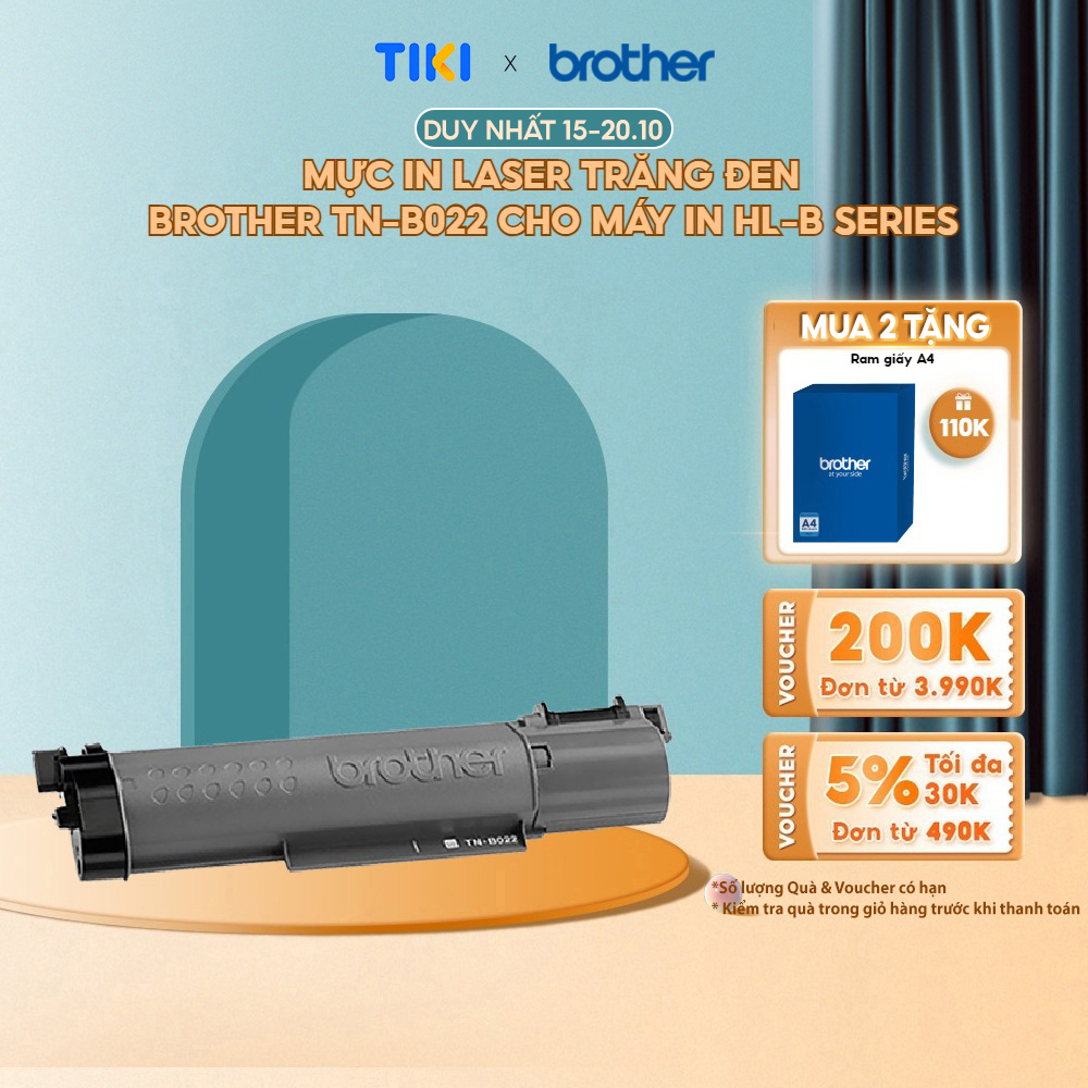 Mực in laser trắng đen Brother TN-B022 cho máy in HL-B series - Hàng chính hãng