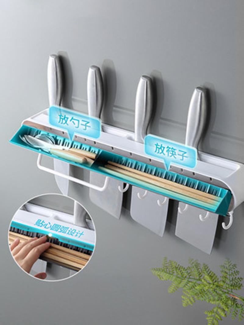 Kệ Treo Tường Đồ Dùng Nhà Bếp Dao Giá Đỡ Dao Đũa Lồng Tích Hợp Lưu Trữ Kệ Dao Nhà Bếp Giá Đựng Đồ Dao Storag