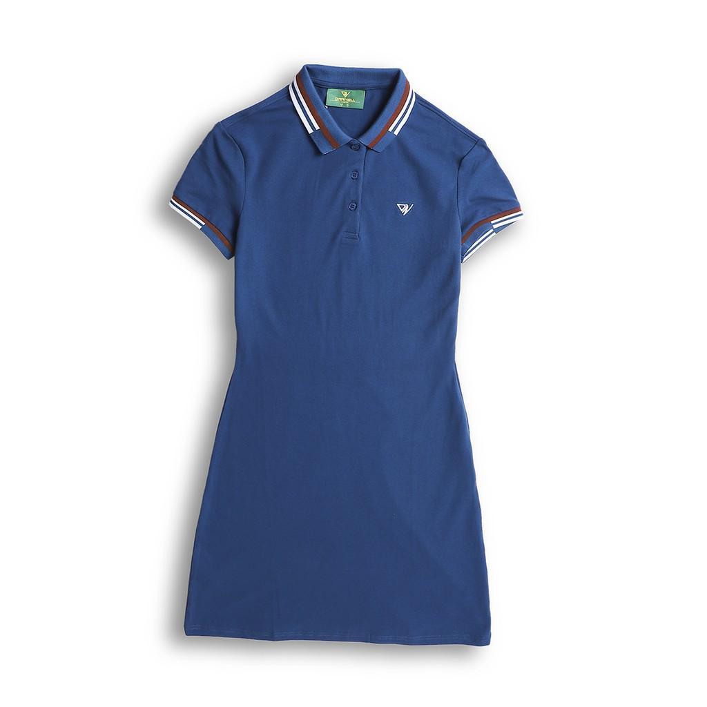 Đầm polo cao cấp nữ cổ kẻ chất cotton mềm mịn thấm hút mồ hôi chính hãng DARNELL DN3611