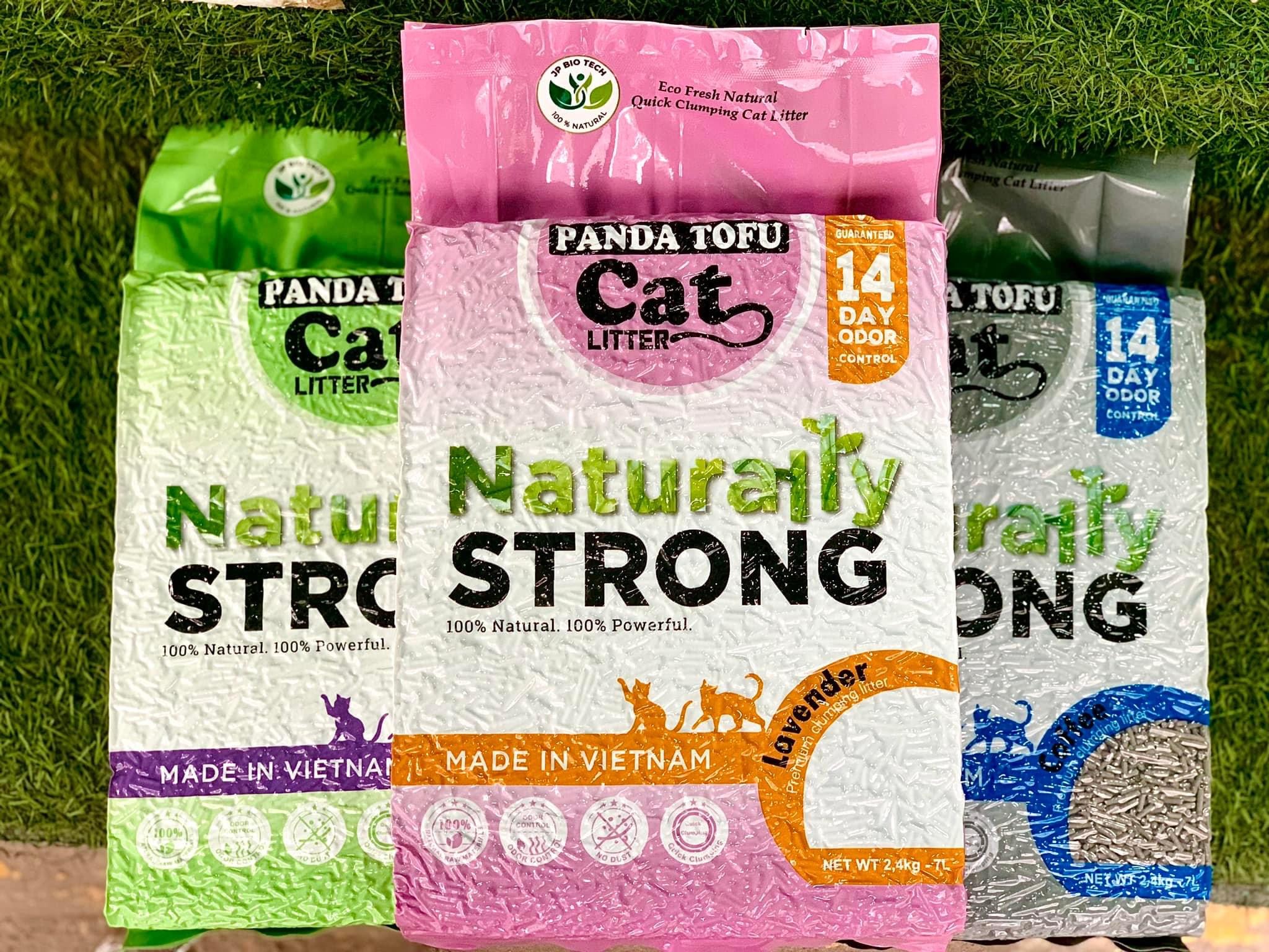Cát Đậu Nành PanDa Tofu Cat Litter Naturaly Strong Hàng Việt Nam 7L