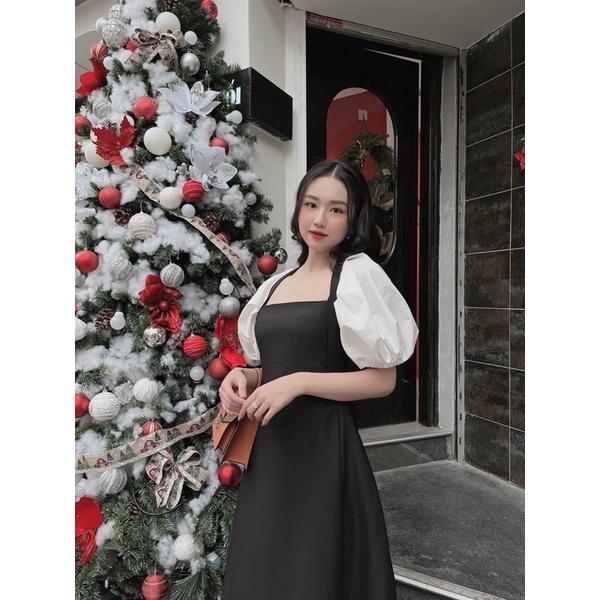 Váy tay bồng dáng dài tiểu thư
