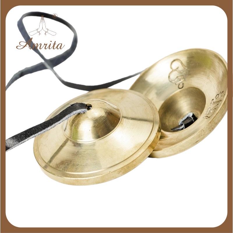 CHẬP CHENG ĐỒNG NEPAL CÚNG DƯỜNG ÂM THANH Vỏ Đựng Chập Cheng-Chũm Chọe - Chuông Đồng Tingsha Cymbals - Tingsha Amrita