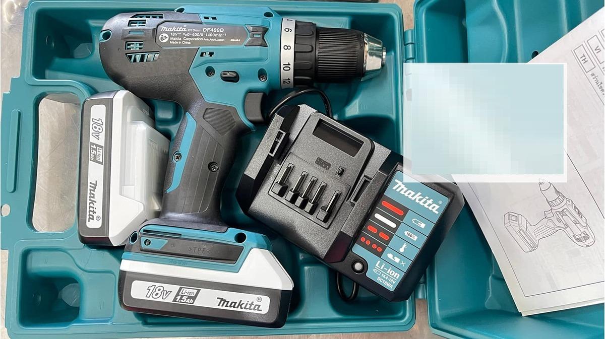 MÁY KHOAN VÀ VẶN VÍT DÙNG PIN 18V MAKITA DF488DZ - HÀNG CHÍNH HÃNG