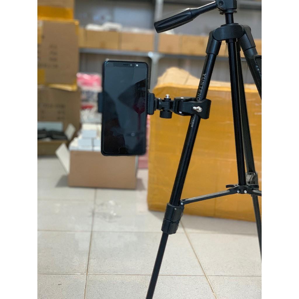 &lt;3 Giá đỡ kẹp điện thoại gắn vào tripod hỗ trợ livestream,live quay phim nhiều máy cùng lúc