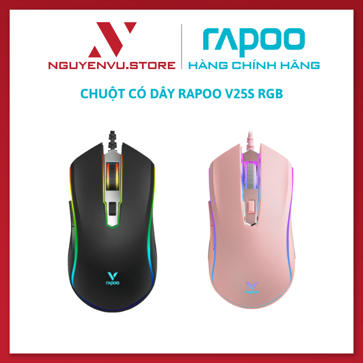 Chuột Gaming Có Dây Rapoo V25S RGB - Hàng Chính Hãng