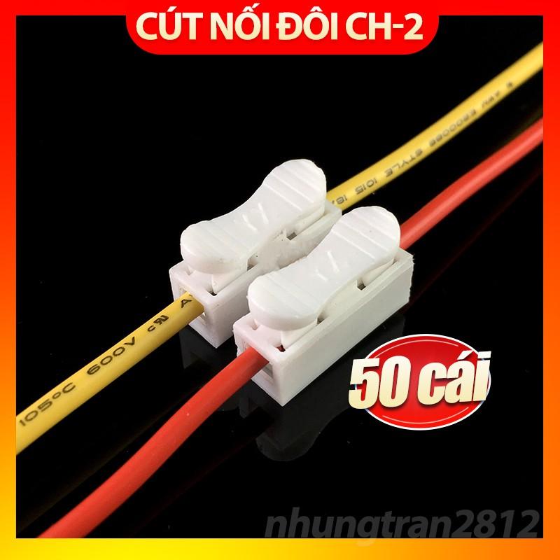 Combo 50 cút nối dây điện, kẹp nối dây đôi CH2 CH-2