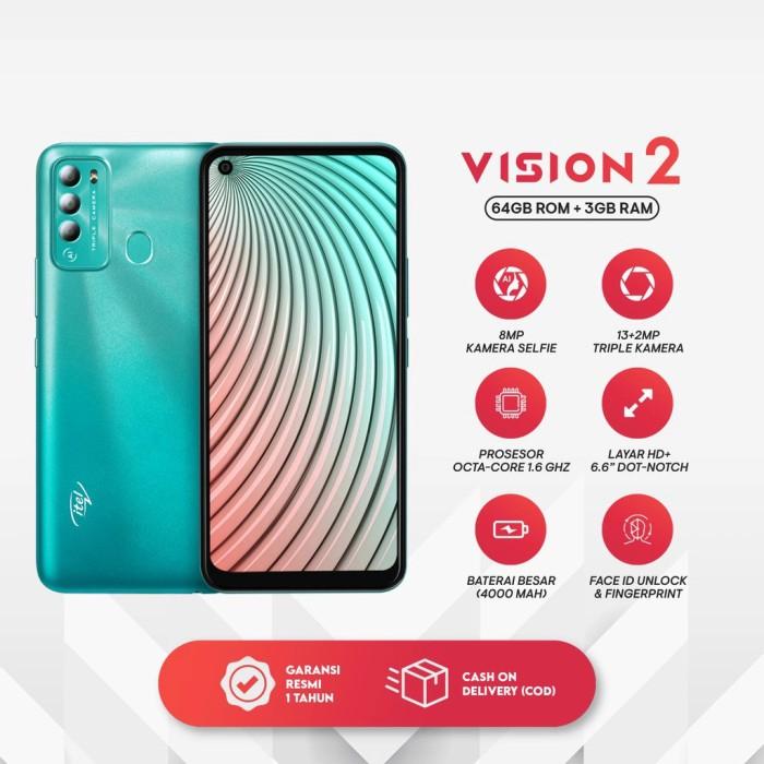 Điện thoại itel Vision 2 3GB/64GB l Pin 4000mAh l Màn hình 6.6&quot; - Camera 13MP - Hàng chính hãng giá rẻ