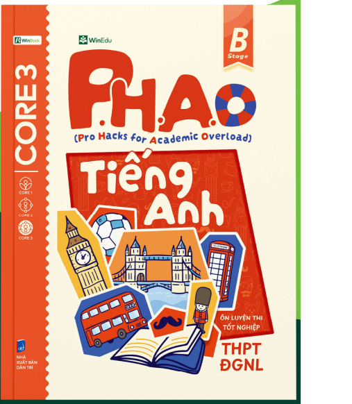 Sách P.H.A.O (Pro Hacks for Academic Overload) Tiếng Anh Ôn luyện thi tốt nghiệp THPT ĐGNL