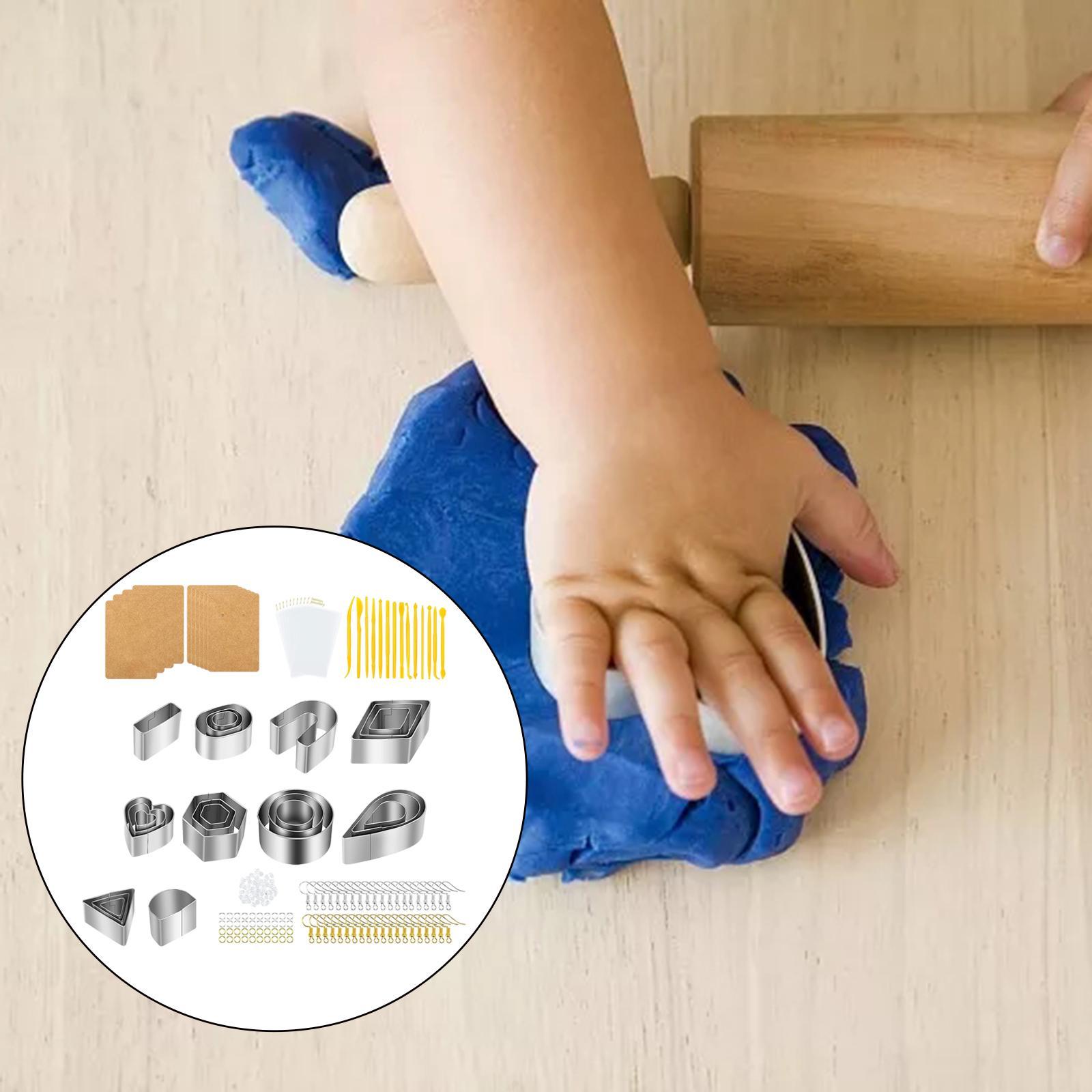24PCS Clay Cutters Clay DIY Tool Set, Polymer Clay Cutter Punch Mold, 14PCS Clay Sculpting Tool, for Clay Earring Making