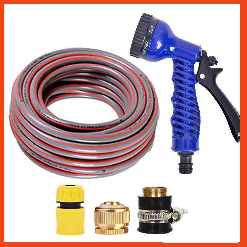 Bộ dây và vòi xịt tăng áp lực nước,rửa xe, tưới cây 15m  206843
