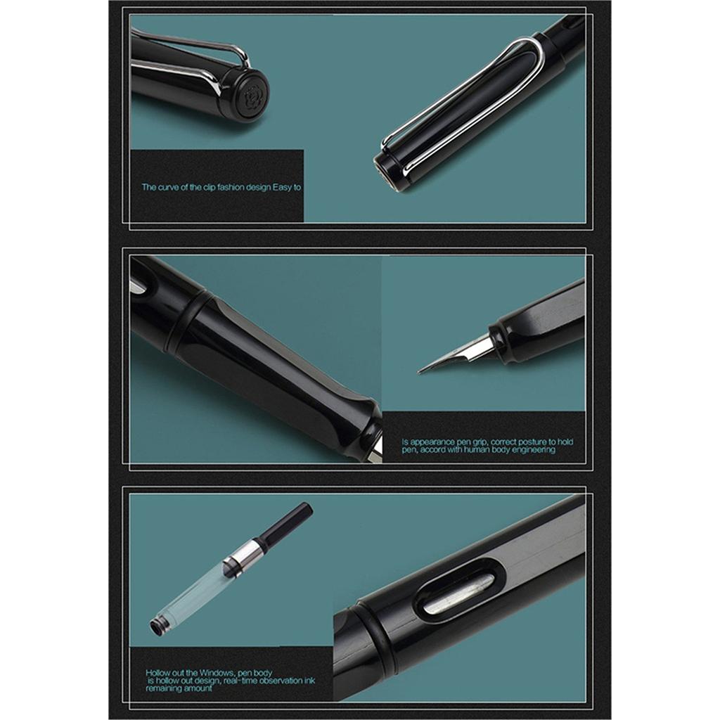 Fountain Pen 0.5mm 0.38mm Nibs With Ink Refill Office School Stationery