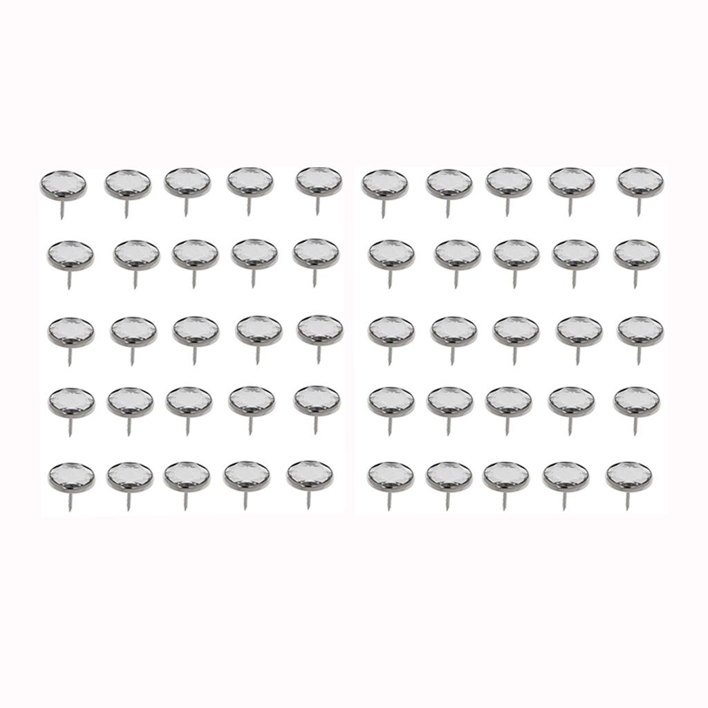50x) Hải Đăng Pha Lê Nút Bấm Móng Tay cho Bọc Tủ Đầu Giường Sofa Ghế 20mm